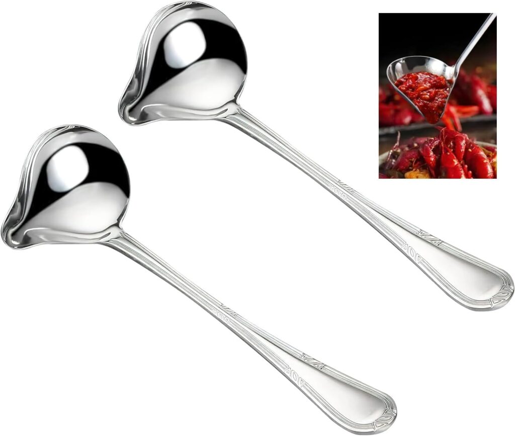 cucharones acero inoxidable salsa